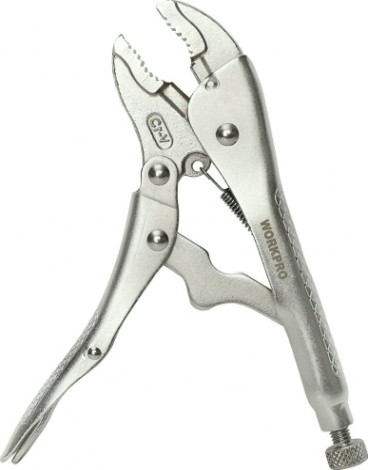 Клещи фиксирующие WORKPRO WP231057 с изогнутыми зажимами 130мм Клещи фиксирующие WORKPRO WP231057 с изогнутыми зажимами 130мм