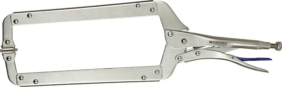 Клещи фиксирующие WORKPRO WP231068 с-образные c поворот. упорами 450мм