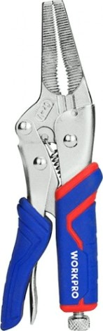 Клещи фиксирующие WORKPRO WP231075 с длинными носами 165мм pro