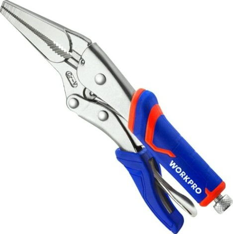 Клещи фиксирующие WORKPRO WP231076 с длинными носами 230мм pro