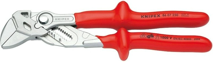 Клещи переставные диэлектрические KNIPEX 8607250 1000 V, 250 мм [KN-8607250]