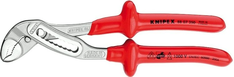 Клещи переставные диэлектрические KNIPEX 8807250 1000 V, 250 мм [KN-8807250]