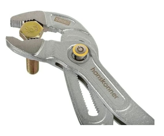 Клещи переставные HANSKONNER HK1020-06-A300 300мм, CrV кнопочный шарнир, раскр. губ. 70мм(>75%