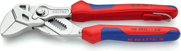Клещи переставные KNIPEX 8605180T 180 мм со страховочным креплением [KN-8605180T]