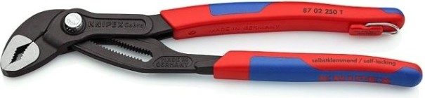 Клещи переставные KNIPEX "COBRA" 8702250T 250 мм со страховочным креплением [KN-8702250T]