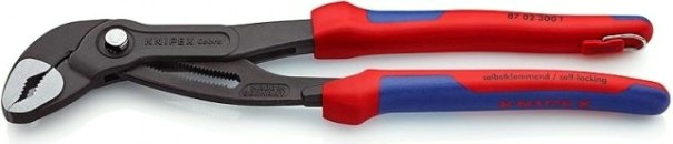 Клещи переставные KNIPEX "COBRA" 8702300T 300 мм со страховочным креплением [KN-8702300T]