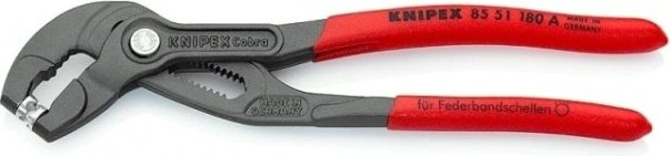 Клещи переставные KNIPEX для пружинных хомутов 8551180A 180 мм [KN-8551180A]