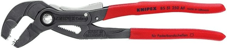 Клещи переставные KNIPEX для пружинных хомутов 8551250 AF 250 мм [KN-8551250AF]