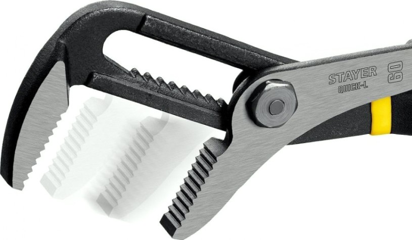 Клещи STAYER Quick-L переставные с быстрой регулировкой и прямыми губка [22370_z02]