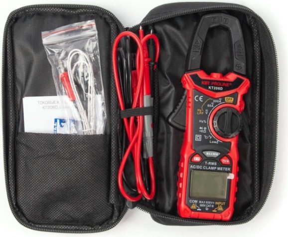 Клещи токоизмерительные КВТ КТ 206D kt "proline" цифровые [80753]