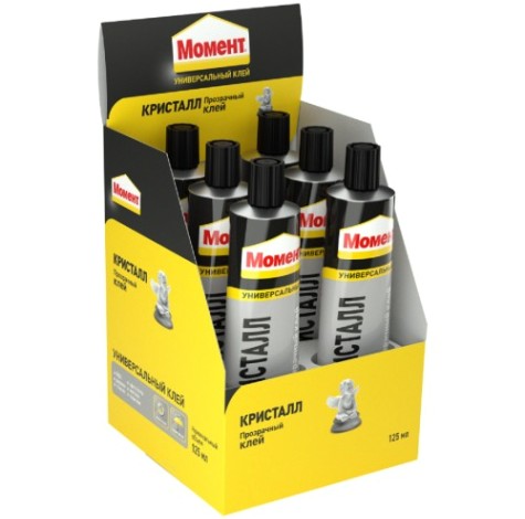Клей МОМЕНТ КРИСТАЛЛ полиуретановый, прозрачный (туба 125 мл) 873867 Клей МОМЕНТ КРИСТАЛЛ полиуретановый, прозрачный (туба 125 мл) 873867