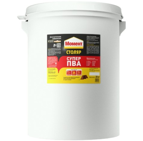 Клей МОМЕНТ Столяр SUPER PVA для паркета и ламината (ведро 30 кг.) 778010