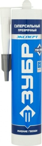 Клей монтажный ЗУБР суперсильный, прозрачный (300 мл) [41332]