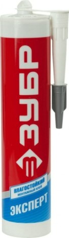 Клей монтажный ЗУБР влагостойкий (300 мл) [41335]