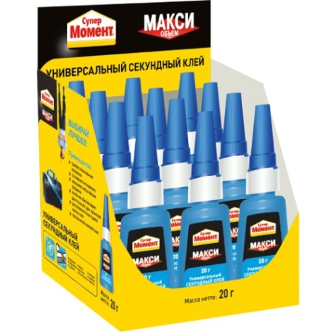 Клей секундный МОМЕНТ МАКСИ (тюбик 20 г.) 1256317 Клей секундный МОМЕНТ МАКСИ (тюбик 20 г.) 1256317