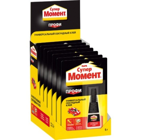 Клей секундный МОМЕНТ ПРОФИ (блистер 5 г.) 832228 Клей секундный МОМЕНТ ПРОФИ (блистер 5 г.) 832228