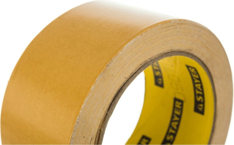 Клеящая лента STAYER MASTER двухсторонняя на полипропиленовой основе, 50ммх25м [1221-50-25]