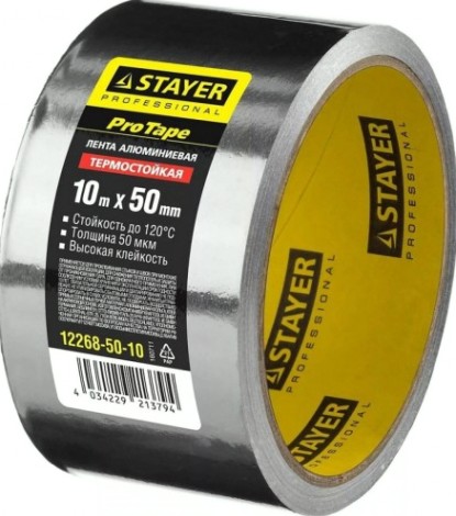 Клеящая лента STAYER PROFESSIONAL до 120°с, 50мкм, 50ммх10м [12268-50-10]