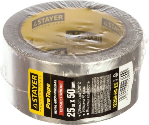 Клеящая лента STAYER PROFESSIONAL до 120°с, 50мкм, 50ммх25м [12268-50-25]