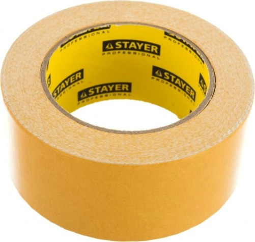 Клеящая лента STAYER PROFESSIONAL двухсторонняя на тканевой основе, 50ммх25м [1217-25]