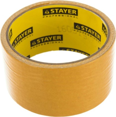 Клеящая лента STAYER PROFESSIONAL двухсторонняя на тканевой основе, 50ммх5м [1217-05]