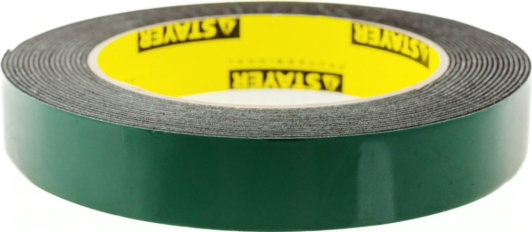 Клеящая лента STAYER PROFESSIONAL двухсторонняя на вспененной основе, черная, 19ммх5 [12233-19-05]