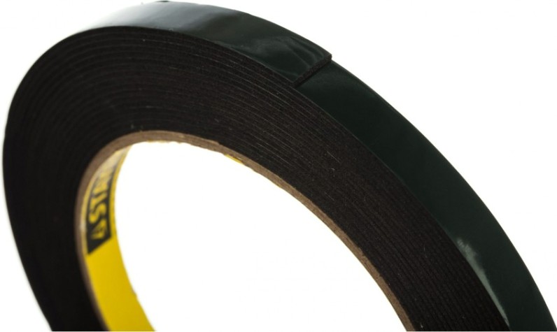 Клеящая лента STAYER PROFESSIONAL двухсторонняя на вспененной основе, черная, 9ммх5м [12233-09-05]