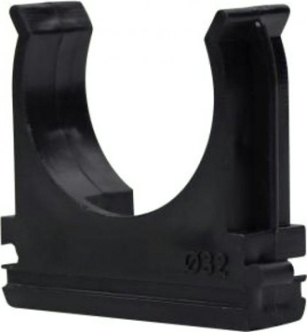 Клипса 20 мм трубная черная