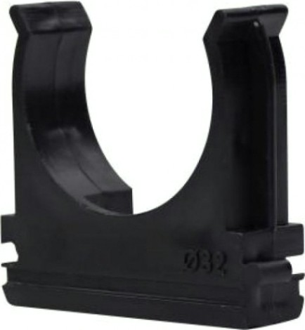 Клипса 32 мм трубная черная