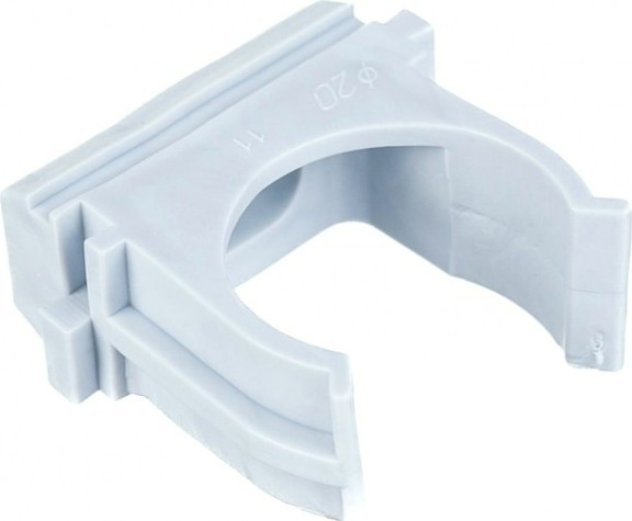 Клипса RUCELF УКБ-20 (уп. 50 шт.) серая для гофры d20 [УКБ-20-С]