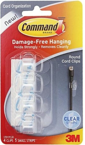 Клипсы для гирлянд 3M Command® (17017CLR) прозрачные, 4 шт [7100108710]