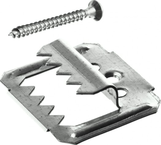 Кляймер ЗУБР У2 усиленный для вагонки 7 мм, 50 шт. с саморезами [30755-07]