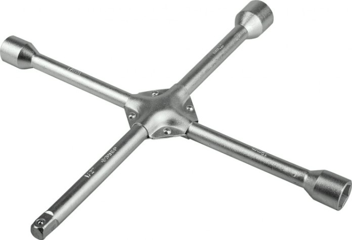 Ключ баллонный ЗУБР ЭКСПЕРТ автомобильный 17-19-22-1/2" [27547]