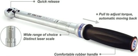 Ключ динамометрический KING TONY серии "EXACT" 1/2", 40 - 200 Нм 34462-1DG [34462-1DG]