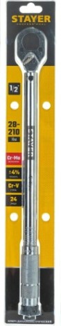 Ключ динамометрический STAYER Professional 1/2", 28-210 нм, 64064-210 [64064-210_z01]