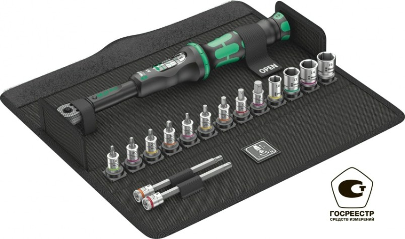 Ключ динамометрический WERA 05004180001 bicycle set torque 1 набор торцевых головок с clic [WE-004180]