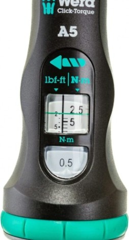 Ключ динамометрический WERA 05075604001 click-torque a 5 регулируемый, квадрат dr 1/4", 2. [WE-075604]