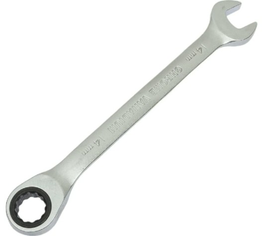 Ключ комбинированный AV Steel AV-315114 трещоточный с реверсом, 14 мм