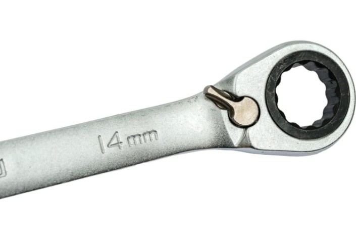 Ключ комбинированный AV Steel AV-315114 трещоточный с реверсом, 14 мм