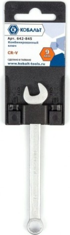 Ключ комбинированный Кобальт 642-845 9 мм cr-v Ключ комбинированный Кобальт 642-845 9 мм cr-v