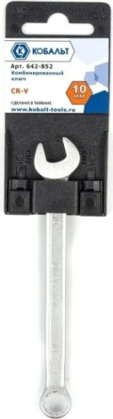 Ключ комбинированный Кобальт 642-852 10 мм cr-v Ключ комбинированный Кобальт 642-852 10 мм cr-v
