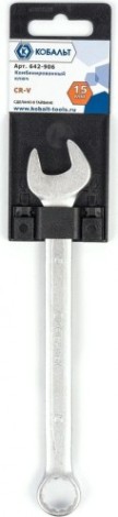 Ключ комбинированный Кобальт 642-906 15 мм cr-v Ключ комбинированный Кобальт 642-906 15 мм cr-v