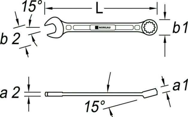 Ключ комбинированный Norgau тип N7 21 мм [060207208]