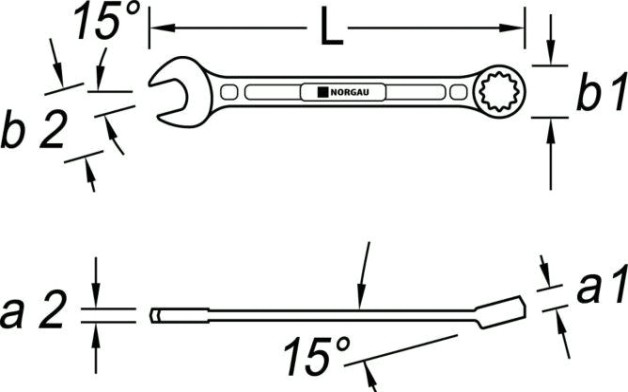 Ключ комбинированный Norgau тип N7 25 мм [060207232]