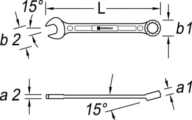 Ключ комбинированный Norgau тип N7 28 мм [060207242]