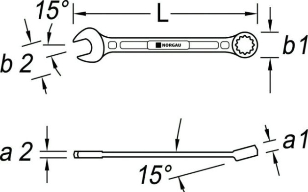 Ключ комбинированный Norgau тип N7 30 мм [060207253]