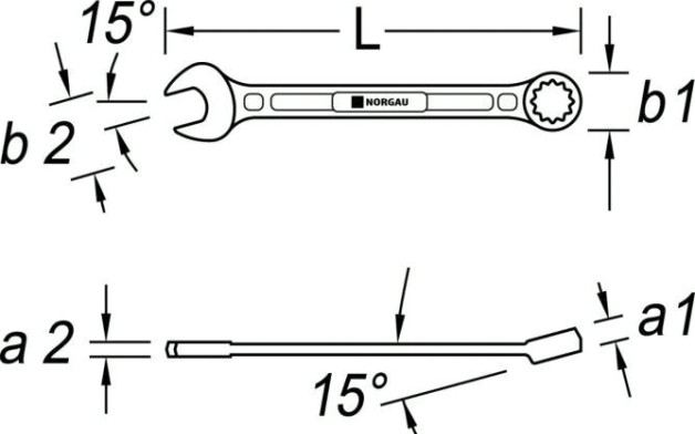 Ключ комбинированный Norgau тип N7 6 мм [060207097]