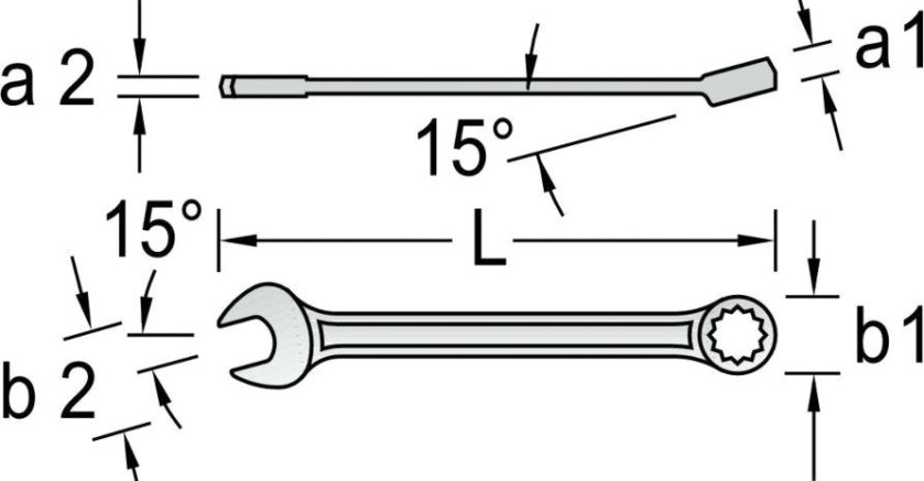 Ключ комбинированный Norgau тип N7L удлиненный 11 мм [060227011]