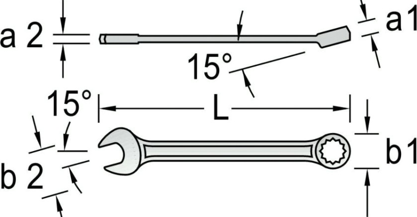 Ключ комбинированный Norgau тип N7L удлиненный 13 мм [060227013]