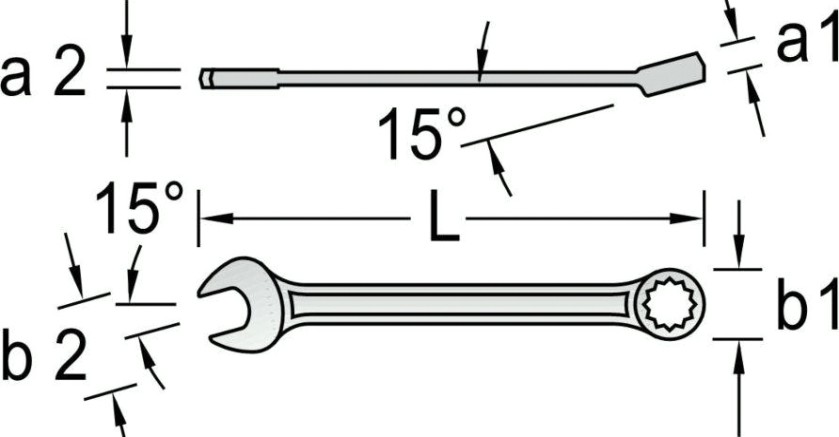 Ключ комбинированный Norgau тип N7L удлиненный 19 мм [060227019]
